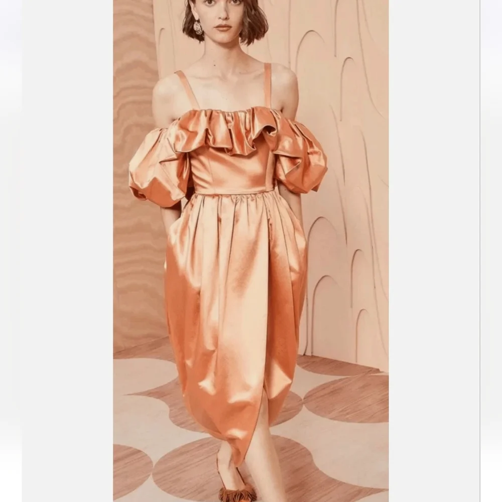 NWOT. Ulla Johnson | Lelita Dress Copper Gold - Picture 1 of 6
